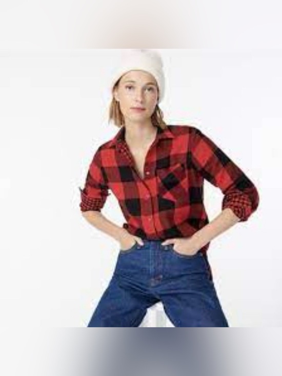 J. Crew Tops - J Crew Classic Fit Boyfriend Flannel Shirt - Size 4